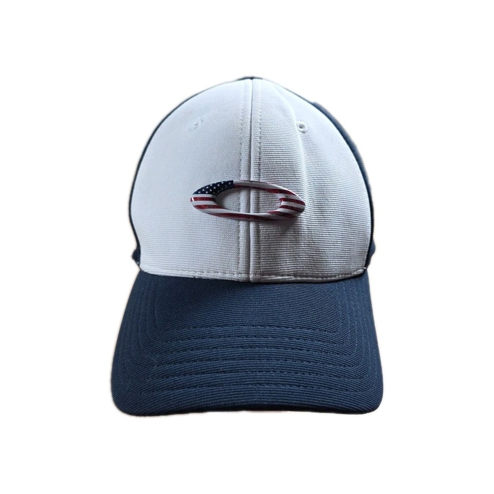 Oakley Logo USA Flag Theme Tincan‎ RED WHITE BLUE  CLASSIC FLEX  S/M